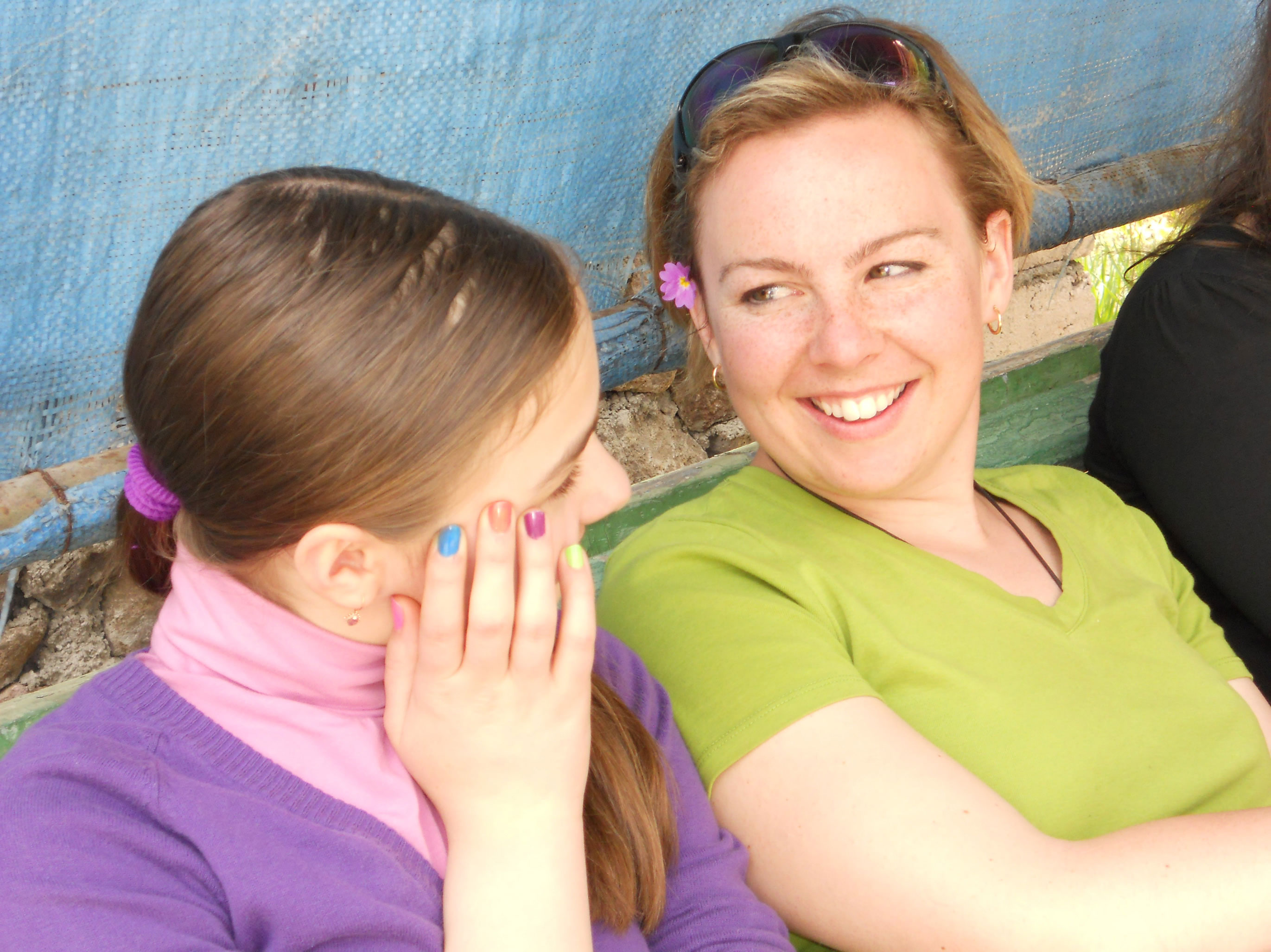 with host sister in Borjomi, Georgia for Easter 2012